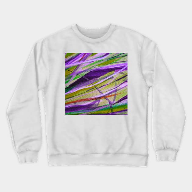 Abstract Grass 1 Digitally Enhanced 10 Crewneck Sweatshirt by Heatherian